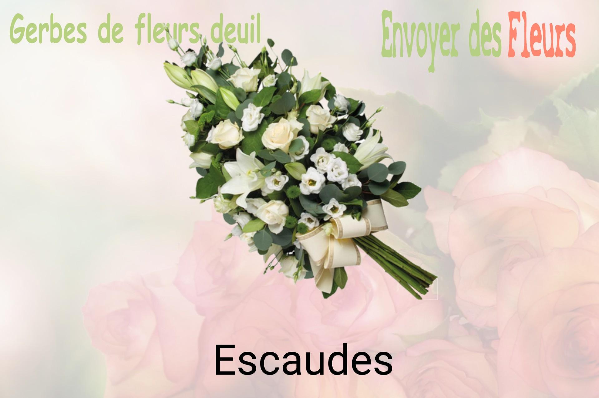 Gerbe de fleurs de deuil livrée à Escaudes